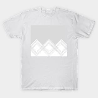 Abstract geometric pattern - gray and white. T-Shirt